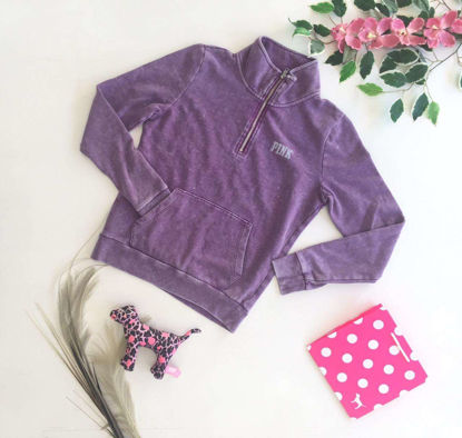 Imagen de Sudadera Pink Morada Medio Cierre S